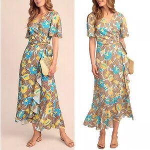 NWOT J. McLaughlin Floral Dress Wrap Dress XL